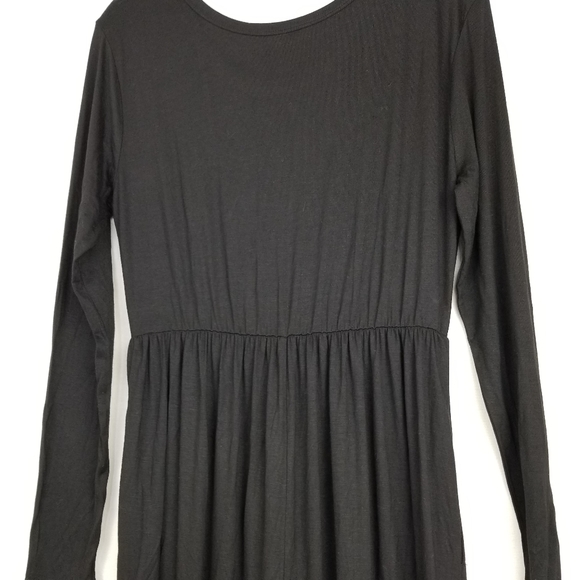 NEW Black Scoop Back Maxi Lounge Dress Sz L - Picture 3 of 10